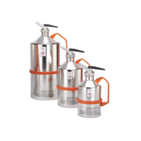 Burkle GmbH Bidons de sécurité portables en acier inoxydable de 1 L pour le transfert d'huile chimique, accessoires d'équipement de lutte contre les incendies de classe A/B