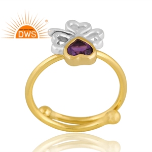 Anillo de piedras preciosas de amatista Natural de plata de ley con el mejor diseño, joyería personalizada para mujer, regalo para ella - Product Image 1