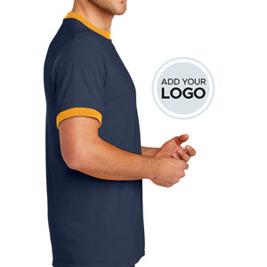 Vêtements de sport personnalisés-50/50 Ringer T-Shirt Couleurs et tailles Tailles T-shirt de sonnerie personnalisé imprimé personnalisé - Product Image 2