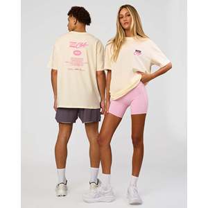 Values ​​Run Club FLXCotton Tee-off สีขาว แคนดี้พิงค์ - Product Image 1