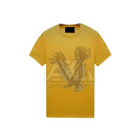 T-shirt personnalisé en strass pour hommes – Créez votre propre logo – Tee-shirt orné – Vente en gros OEM – Chemise décontractée