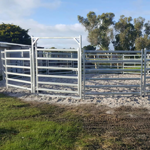 Paneles para Caballos Pesados, Postes de Cerca Portátiles de Hierro Galvanizado por Inmersión en Caliente para Ovejas y Ganado, Paneles de Cerca para Caballos con Alimentación para Ganado - Product Image 1
