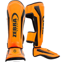 Protège-tibias de boxe professionnels, gants de Muay Thai MMA, sur mesure, en cuir de vachette, fermeture auto-agrippante, respirants, légers