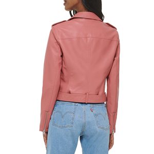 Meilleure vente nouvelle veste en cuir chenille brodée et logo OEM veste en cuir véritable respirante pour femmes - Product Image 6