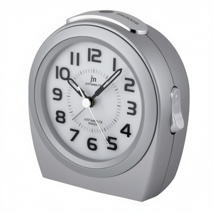Reloj Despertador Plateado JUSTAMINUTE JA7021S con Función de Repetición para Escritorios y Mesas, Diseñado para Lowell - Product Image 2