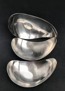Set of 3 Pieces Unique Shape Silver Stainless Steel Dish Plates for Restaurant Home Hotel Use Metal Plated at Affordable Prices - Product Image 6
