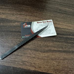 Pince à cils noire mate, beauté, extension de cils, pointe lisse, acier inoxydable, précision, 11 cm, impression de logo personnalisée, service OEM - Product Image 3