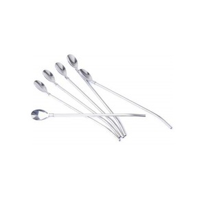 ช้อนบาร์สเตนเลสช้อนคนค็อกเทลชา Bombilla พร้อมผลิตภัณฑ์แฮนด์เมด - Product Image 6