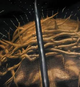 Sweat à capuche pour homme en molleton 100% coton avec logo personnalisé OEM, design à double capuche, fermeture éclair double couche, fermeture éclair intégrale, capuche masquée - Product Image 3