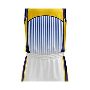 Uniforme de baloncesto reversible personalizado, camiseta sin mangas con diseño de cuello en V, tejido de poliéster transpirable, ropa de baloncesto para jóvenes - Product Image 3