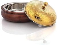 Casserole isotherme en acier inoxydable de qualité supérieure avec couvercle hermétique doré pour réchauffer et servir les aliments, idéale pour les cuisines modernes