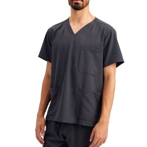 Ensemble de blouses d'infirmière noires et bleues pour salle d'opération pour hommes, uniforme de travail pour salon, hauts médicaux et chirurgicaux, pantalons de médecin respirants pour hommes - Product Image 1