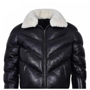Nueva chaqueta gruesa de cuero PU para hombre, chaqueta de invierno para hombre, tela de moda, chaqueta impermeable directamente disponible - Product Image 4