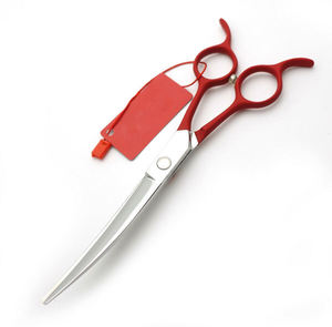 TIJERAS PROFESIONALES PARA EL CUIDADO DE MASCOTAS Descanso de dedos dobles Tijeras curvas para cortar el cabello de mascotas - Product Image 3