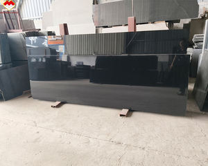 Plaques de granit noir poli, flammé et martelé, personnalisées, épaisseurs 20, 30, <span class=keywords><strong>40</strong></span>, 50 mm, dalles de granit noir fusionné pour comptoir de salle de bain - Product Image 1