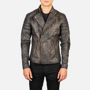 Veste d'hiver pour hommes Top Design avec col montant manches longues 100% cuir de haute qualité personnalisable prix raisonnable - Product Image 2