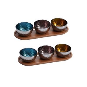 Juego de 3 cuencos para servir ensaladas de diferentes tamaños, cuencos mezcladores de aluminio de Color plateado para uso doméstico en la cocina - Product Image 2