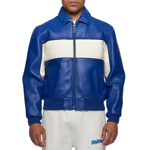 Venta al por mayor por encargo 100% cuero de vaca genuino chaquetas Avirex para los hombres de moda de talla grande colección - Product Image 2