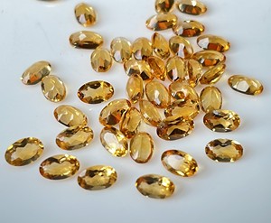 Citrine naturelle taille ovale 6x8mm à facettes-Citrine en vrac coupe ovale pierre précieuse de qualité supérieure - Product Image 6
