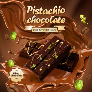 Chocolate Estilo Dubái con Manteca de Cacao, Pasta de Pistacho y Relleno de Harina de Coco - un Snack Popular con Sabor a Chocolate con Nueces - Product Image 5