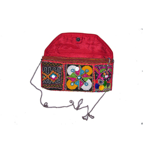 Bolso de mano de Banjara bohemio colorido, tela de algodón hecha a mano, trabajo de espejo único, cierre de cremallera, bolso de mensajero de gran capacidad para mujer - Product Image 1