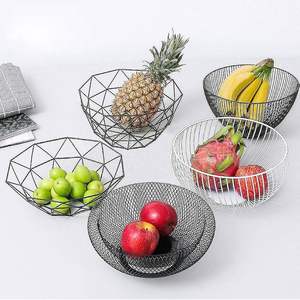 ตะกร้าเก็บผักผลไม้โลหะแบบทันสมัยทำด้วยมือทนทานต่อการเกิดสนิมสำหรับเคาน์เตอร์ห้องครัวห้องรับประทานอาหารสำนักงานใช้ตกแต่ง - Product Image 5