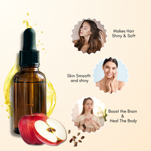 Achetez de l'huile de pépins de pomme 100% naturelle, pressée à froid, certifiée GMP, d'origine indienne - Aarnav Global Exports, fournisseur et grossiste en gros - Product Image 1