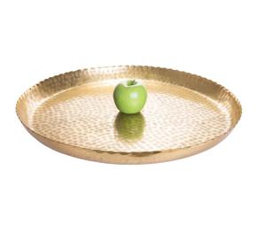 Top Trending Hammered Stainless Steel with <b>Golden</b> Vine Handles Metal Tray for <b>Wedding</b> <b>Anniversary</b> Centerpiece - Product Image 2