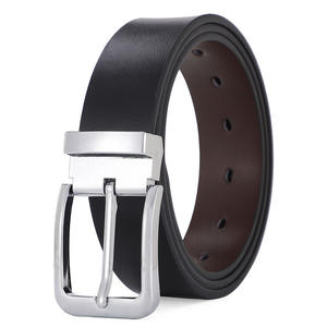 Ceinture en cuir avec crochets en acier pour hommes, logo personnalisé, accessoires décontractés pour affaires, cadeau prêt à l'emploi, vente en gros - Product Image 5