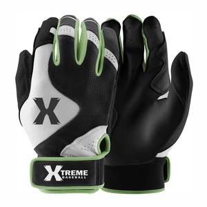 Gants de frappe de baseball pour gaucher XTREME BASEBALL GEAR, en cuir et élasthanne de haute qualité, fermeture à bouton, tailles XL/XXL, pour adultes, entraînement - Product Image 1