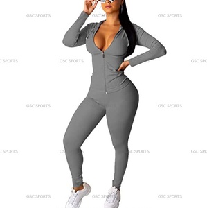 Vêtements de mode pour femmes, meilleure qualité, pull à capuche zippé et pantalon de jogging slim, ensemble de 2 pièces, survêtement, meilleurs vêtements de jogging pour femmes - Product Image 5