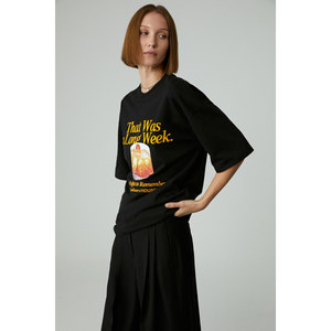 ETHIQUET MERCEDITAS Camiseta de cuello redondo con estampado regular para mujer - Product Image 5