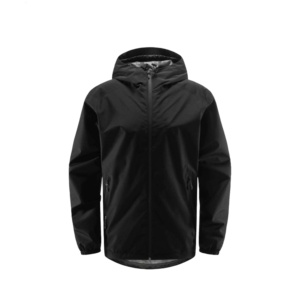 Black Lightweight Waterproof Windbreaker Jacket <b>Men</b> Hooded Stand Collar Casual Soft Shell Full Zip Outdoor <b>Rain</b> <b>Coat</b> Winter - Product Image 5