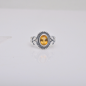 925 Sterling Silver <b>Citrine</b> Rings for Women Jewelry Bulk 925 Sterling Silver Rings Wedding Fine Jewelry 925 Silver Flower Rings - Product Image 2