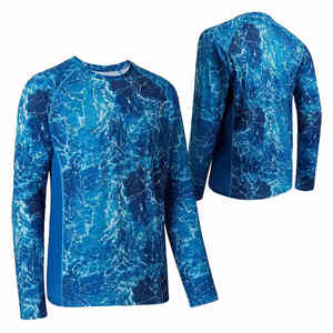 Ropa deportiva Ropa de pesca Quarter Zip Manga larga Pesca Polos 100% Poliéster Spandex Sublimación Hombres Ropa de pesca Camisas - Product Image 6