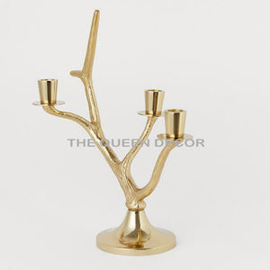 Portavelas cónico de aluminio dorado antiguo para boda, hogar y fiesta, decoración de iluminación, vela de mesa cónica - Product Image 4