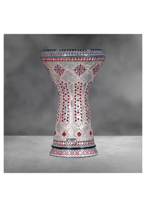 Gawharet El Fan Rojo Borgoña para Tambor Darbuka de Mosaico Hecho a Mano en Aluminio - Product Image 5