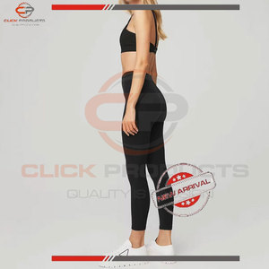 Ensemble de vêtements de yoga 2 pièces écologiques personnalisés de la meilleure qualité, haut court de sport solide à manches longues, costume de gymnastique, ensembles de vêtements de yoga de grande taille - Product Image 5