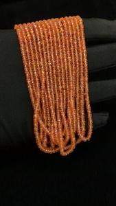 Lustre LD modelo 100% cuentas de zafiro naranja de 16 pulgadas de alta calidad Natural 2-3mm AAA + piedra preciosa Rondelle piedra Padparadscha zafiro - Product Image 5