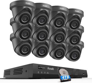 NVR 16 canaux 8MP de qualité supérieure avec disque dur 4 To et douze caméras tourelles 4MP à vision nocturne - Product Image 4