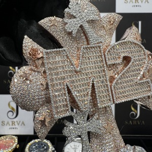 Colgante de Diamante VVS con Corte Brillante, Oro Blanco de 14k Certificado por IGI, Estilo Hip-Hop, para Fiesta, Mujer/Unisex, Fino - Product Image 1