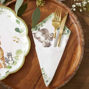 Patrón personalizado Woodland Baby Shower cena gruesa servilletas de papel decorativas para ventas negocio promoción memoria - Product Image 3
