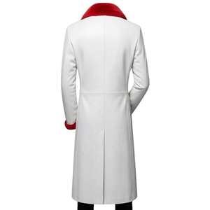 Manteau long en cuir de fourrure pour homme 2026, cuir de vache blanc de haute qualité, vêtement d'extérieur d'hiver à la mode - Product Image 3