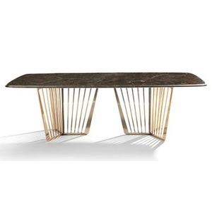 Pieds en métal argenté style meubles de salon rond moderne décoratif décor à la maison moderne Table d'appoint en métal - Product Image 1