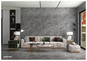 Azulejos de Porcelana Premium de 600x1200 mm, Textura de Piedra Caliza Mate, Panel Grande, Elegante Revestimiento Interior para Pisos - Product Image 5