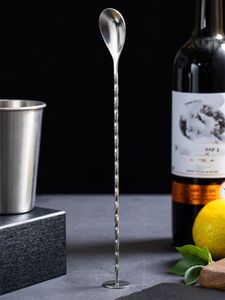 Herramienta de barra al por mayor, cuchara de barra de acero inoxidable, cuchara de barra, café, leche, té, cóctel, herramienta de barra de mezcla, herramienta profesional de mezcla de vino - Product Image 3