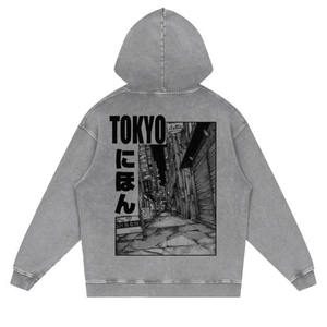 Men Breathable Acid <b>Wash</b> Pullover Hoodie With Custom Screen Printed Design on Back <b>for</b> <b>Sale</b> in All Colours Men Bulk Fade Hoodies - Product Image 2