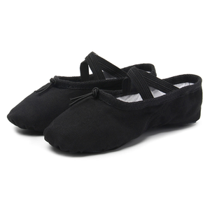Nouveau logo OEM personnalisé pour adultes, chaussures de ballet de danse en coton souple et pliable avec bande élastique large, prix de gros - Product Image 4