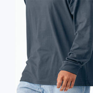 Airlume-Camiseta clásica de manga larga para hombre y mujer, Camiseta de algodón peinado y anillo tejido, 32, 100% oz, Vintage, azul marino, cuello redondo, Unisex, 4,2 - Product Image 5