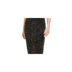 Abito da sera nero da donna con maniche a cappuccio e decorazioni floreali, taglie XS e 10, ideale per invitati a matrimoni e feste - Product Image 3